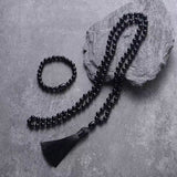 Collier Mala en Onyx + Bracelet Offert