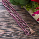 Lepidolith-Mala-Halskette + Gratis-Armband