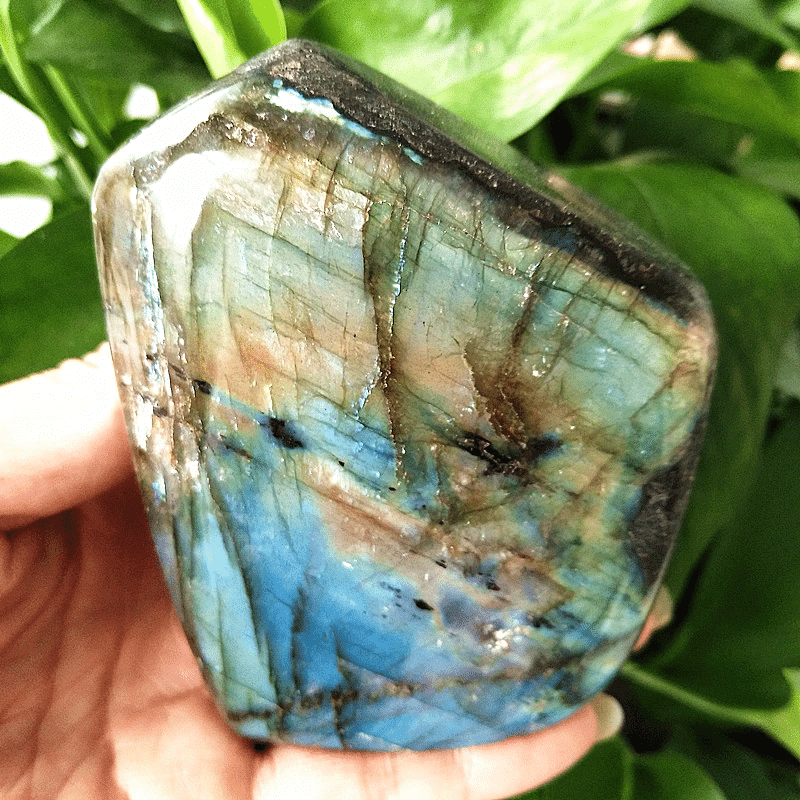 Bloc à Poser en Labradorite | 500g à 1kg | Lithothérapie Stéphanie