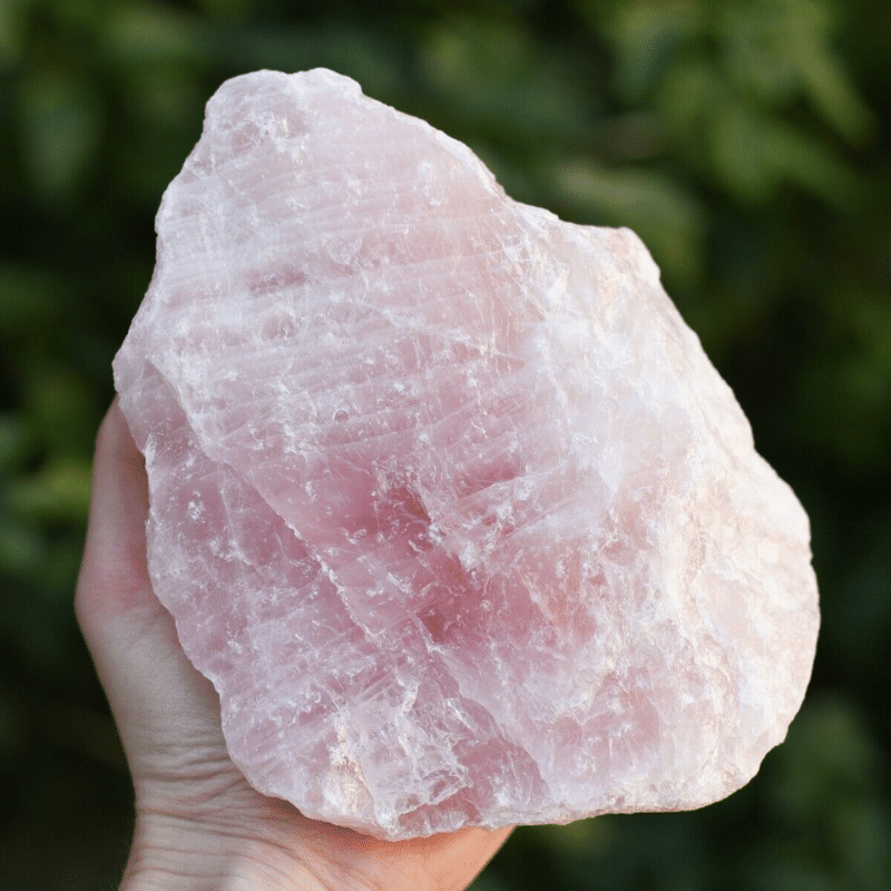 Bloc de Quartz Rose Brut l Lithothérapie Stéphanie