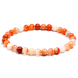 Bracelet en Agate du Botswana Orange | Lithothérapie Stéphanie