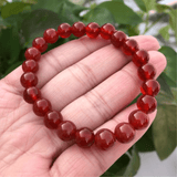 Bracelet Pierre Agate Rouge | Lithothérapie Stéphanie