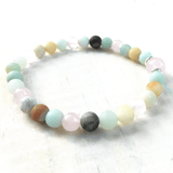 Bracelet en Quartz Rose et Amazonite | Lithothérapie Stéphanie