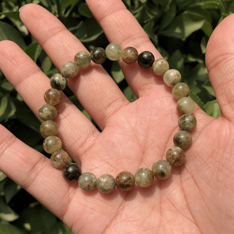 Bracelet en Grenat Vert | Lithothérapie Stéphanie