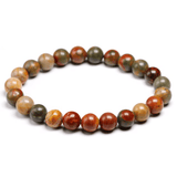Bracelet en Jaspe Picasso 8MM | Lithothérapie Stéphanie
