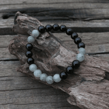 Bracelet en Labradorite et Onyx | Lithothérapie Stéphanie