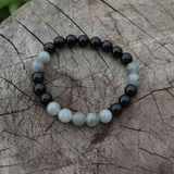 Bracelet en Onyx et Labradorite | Lithothérapie Stéphanie