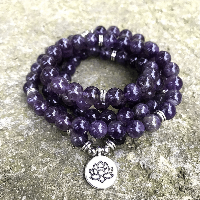 Bracelet Mala en Améthyste | Lithothérapie Stéphanie