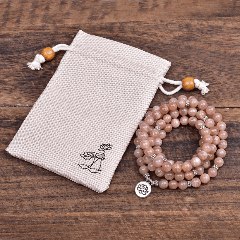 Bracelet Mala en Pierre de Soleil | Lithothérapie Stéphanie