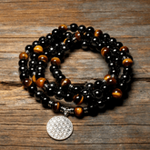 Bracelet Mala Triple Protection | Lithothérapie Stéphanie