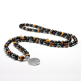 Bracelet Mala 108 Perles Triple Protection | Lithothérapie Stéphanie