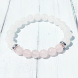 Bracelet en Pierre de Lune et Quartz Rose | Lithothérapie Stéphanie