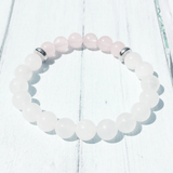 Bracelet Quartz Rose et Pierre de Lune | Lithothérapie Stéphanie