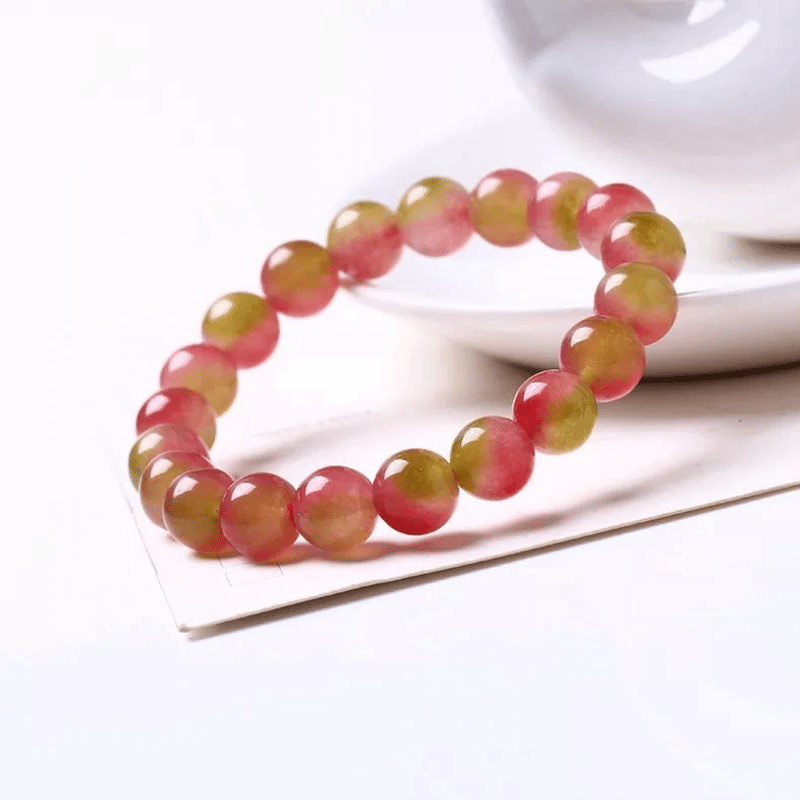 Bracelet en Tourmaline Melon d'Eau | Lithothérapie Stéphanie