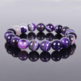 Bracelet en Agate Violette | Lithothérapie Stéphanie