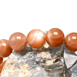 Bracelet Perles Pierre de Soleil Orange | Lithothérapie Stéphanie