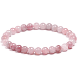 Bracelet en Quartz Rose Foncé 6MM | Lithothérapie Stéphanie