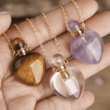 Halskette aus Naturstein-Parfümflakon