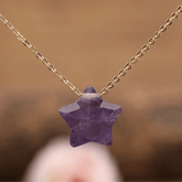 Collier Étoile en Pierre Améthyste | Lithothérapie Stéphanie