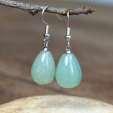 Boucles d'Oreilles Goutte en Aventurine | Lithothérapie Stéphanie