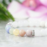 Bracelet 7 Chakras Jade Blanc | Lithothérapie Stéphanie