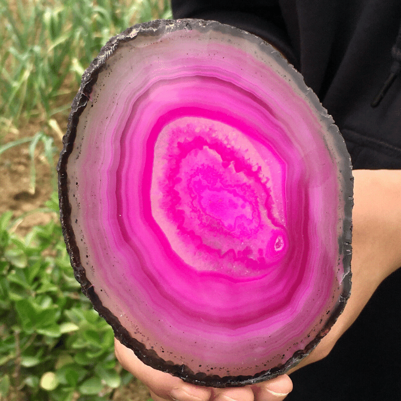 Tranche d'Agate Rose | Lithothérapie Stéphanie