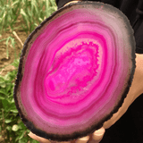 Tranche d'Agate Naturelle Rose | Lithothérapie Stéphanie