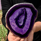 Tranche Agate Violette | Lithothérapie Stéphanie