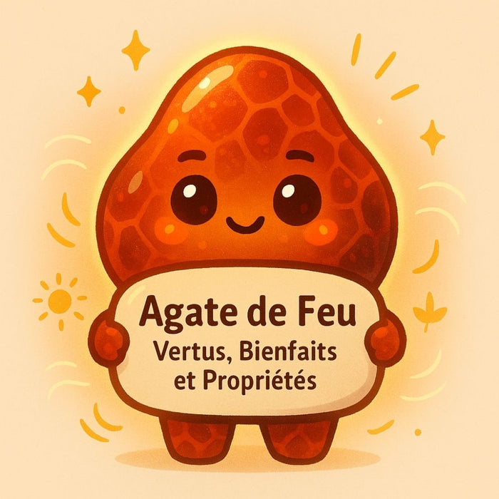 Agate de Feu - Vertus, Bienfaits et Propriétés