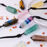 Tigeraugen-Kristallspitzenanhänger