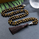 Collier Mala en Oeil de Tigre