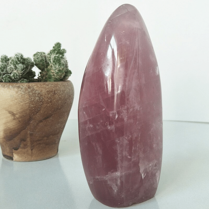 Bloc Quartz Rose Poli | Lithothérapie Stéphanie