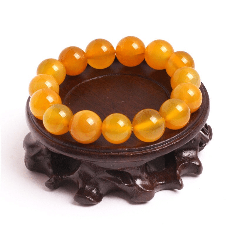 Bracelet Pierre Agate Jaune | Lithothérapie Stéphanie