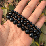 Bracelet Pierre Agate Noire | Lithothérapie Stéphanie