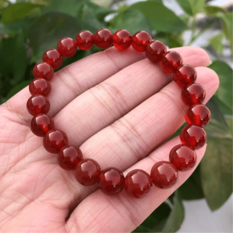 Bracelet Pierre Agate Rouge | Lithothérapie Stéphanie