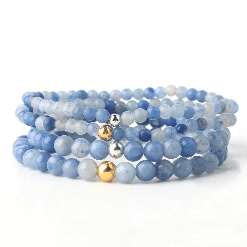 Bracelet Pierre Aventurine Bleue | Lithothérapie Stéphanie
