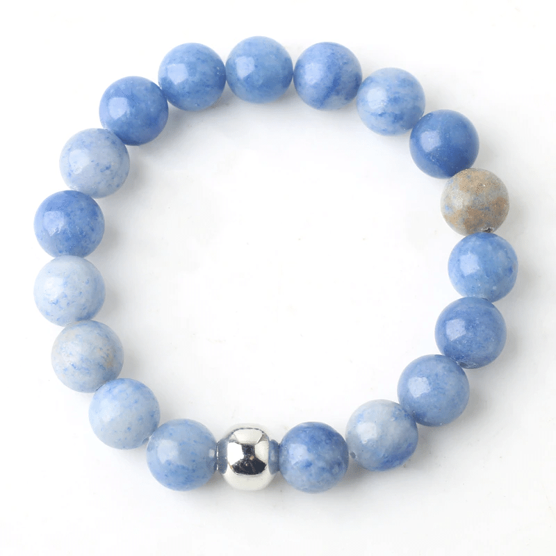 Bracelet Homme en Aventurine Bleue | Lithothérapie Stéphanie
