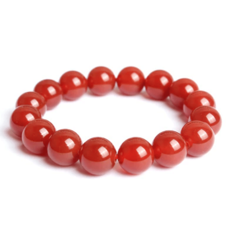 Bracelet en Cornaline Rouge 12MM | Lithothérapie Stéphanie