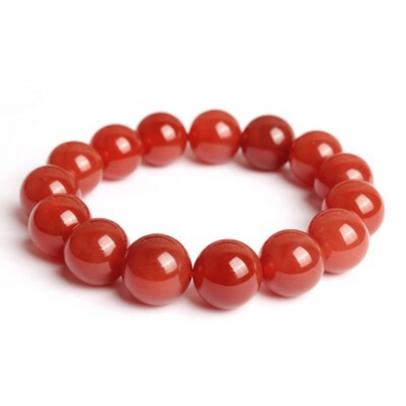 Bracelet en Cornaline Rouge 14MM | Lithothérapie Stéphanie