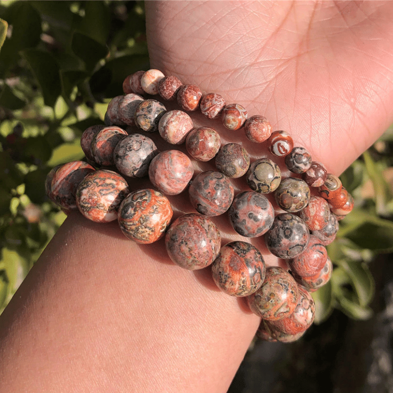 Bracelet Pierre Jaspe Léopard | Lithothérapie Stéphanie