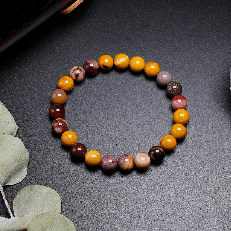 Bracelet en Jaspe Mokaïte | Lithothérapie Stéphanie