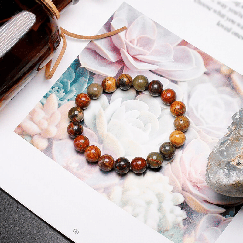 Bracelet Jaspe Picasso | Lithothérapie Stéphanie