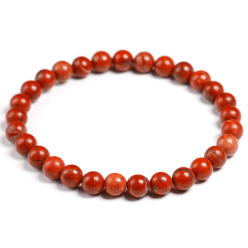 Bracelet Femme en Jaspe Rouge | Lithothérapie Stéphanie