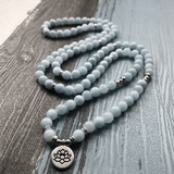 Bracelet Mala Bouddhiste en Aigue Marine | Lithothtérapie Stéphanie