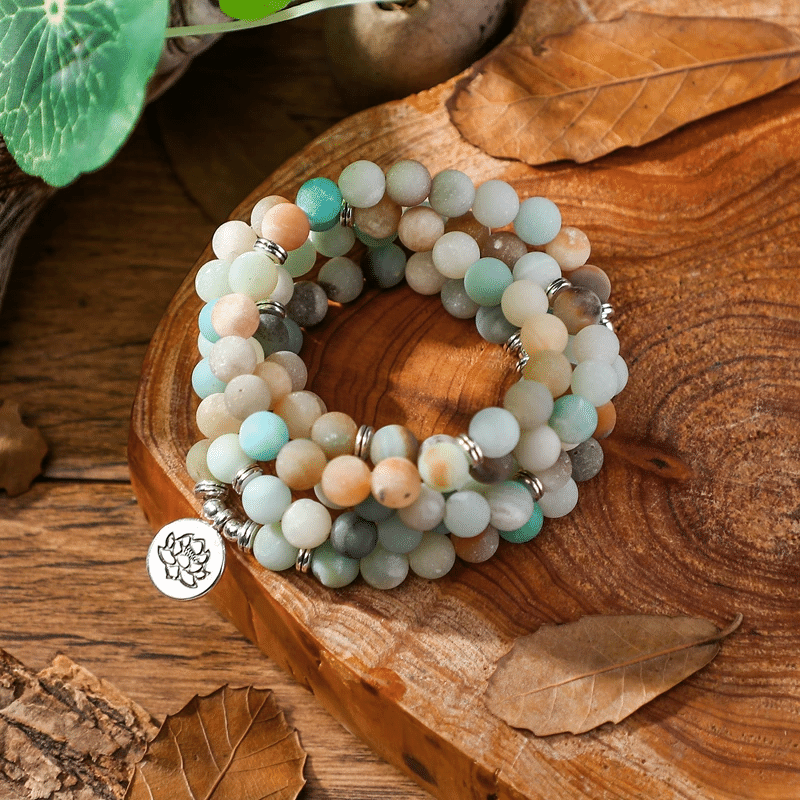 Bracelet Mala en Amazonite | Lithothérapie Stéphanie