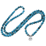 Bracelet Mala Tibétain en Apatite | Lithothérapie Stéphanie