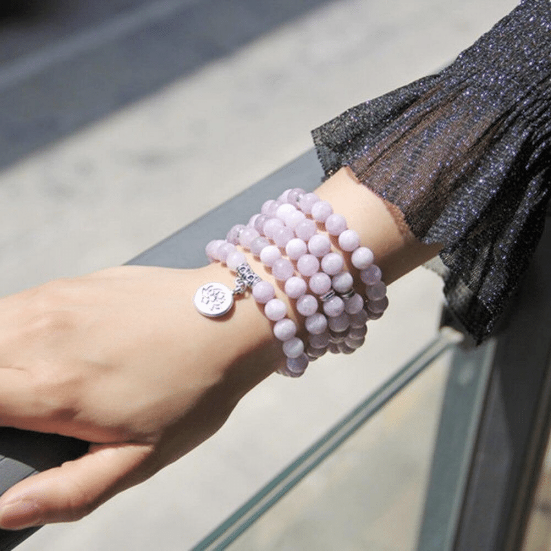 Mala en Kunzite | Lithothérapie Stéphanie