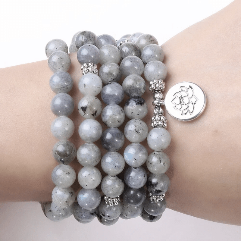 Bracelet Mala en Labradorite Naturelle | Lithothérapie Stéphanie