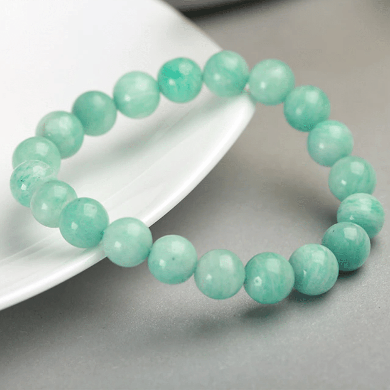Bracelet en Amazonite Verte | Lithothérapie Stéphanie 