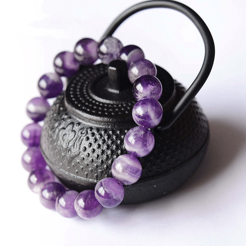 Bracelet en Améthyste à Chevron | Lithothérapie Stéphanie